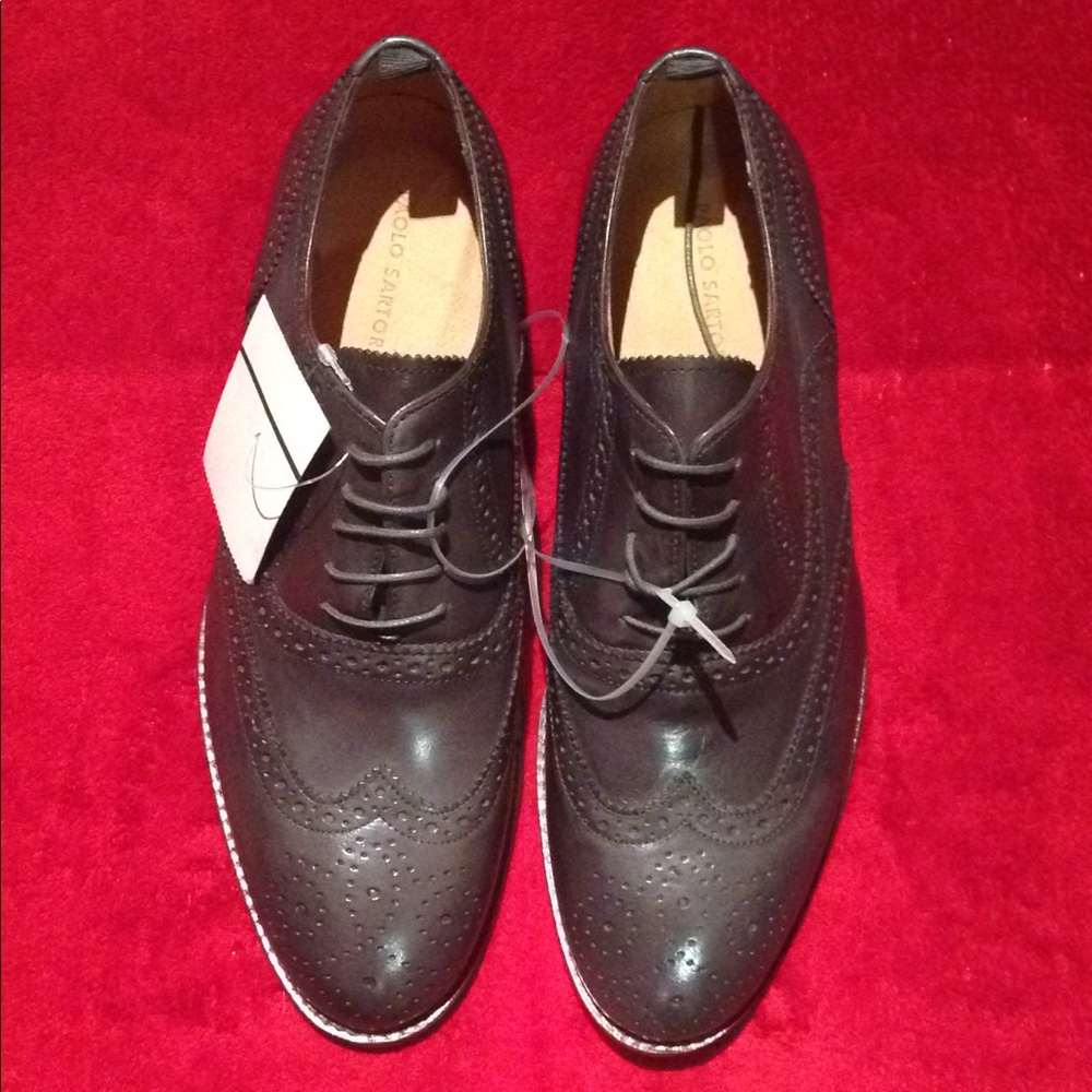 NWT Men's Gray Oxfords by Paolo Sartori Sz Usa 8.